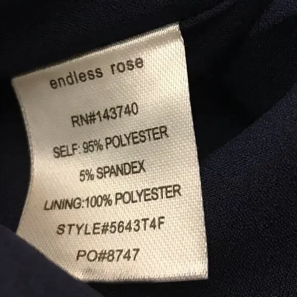 Endless Rose Crop Top, Navy Blue w/White Stripe - Picture 7 of 7